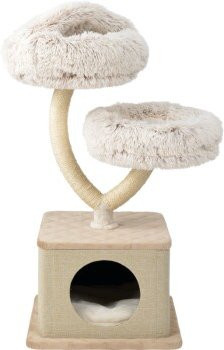 AniOne Kratzbaum Tiffy in Beige mit Höhle und Sisal-Elementen - Bild 1