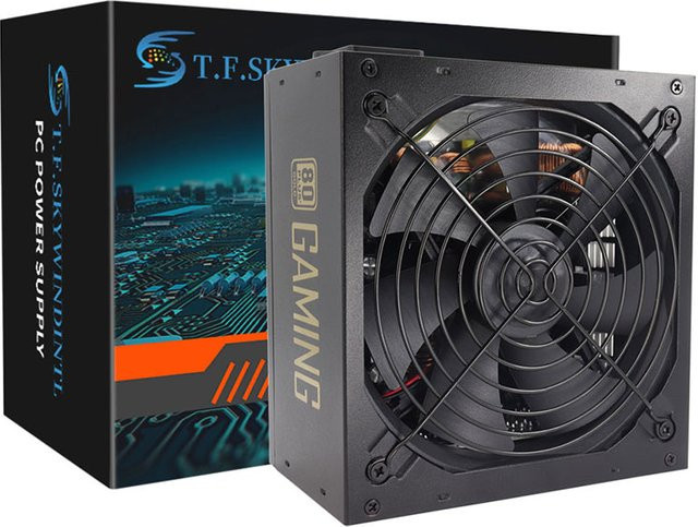 T.F.SKYWINDINTL Gaming-Netzteil 750 W, 80 Plus Gold, ATX PC-Netzteil, vollständig modular, Schwarz - Bild 1