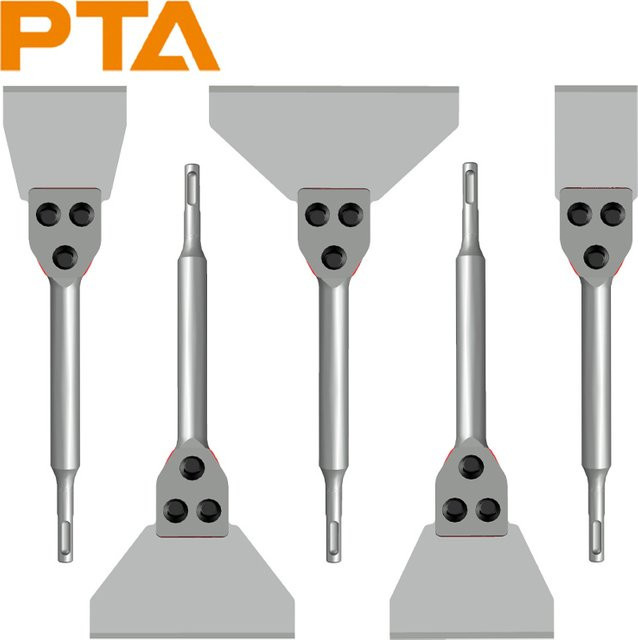 PTA 02B SDS Plus Bodenschaber zur Entfernung von Fliesen, Mörtel, Laminat und Laminatkleber - Bild 1