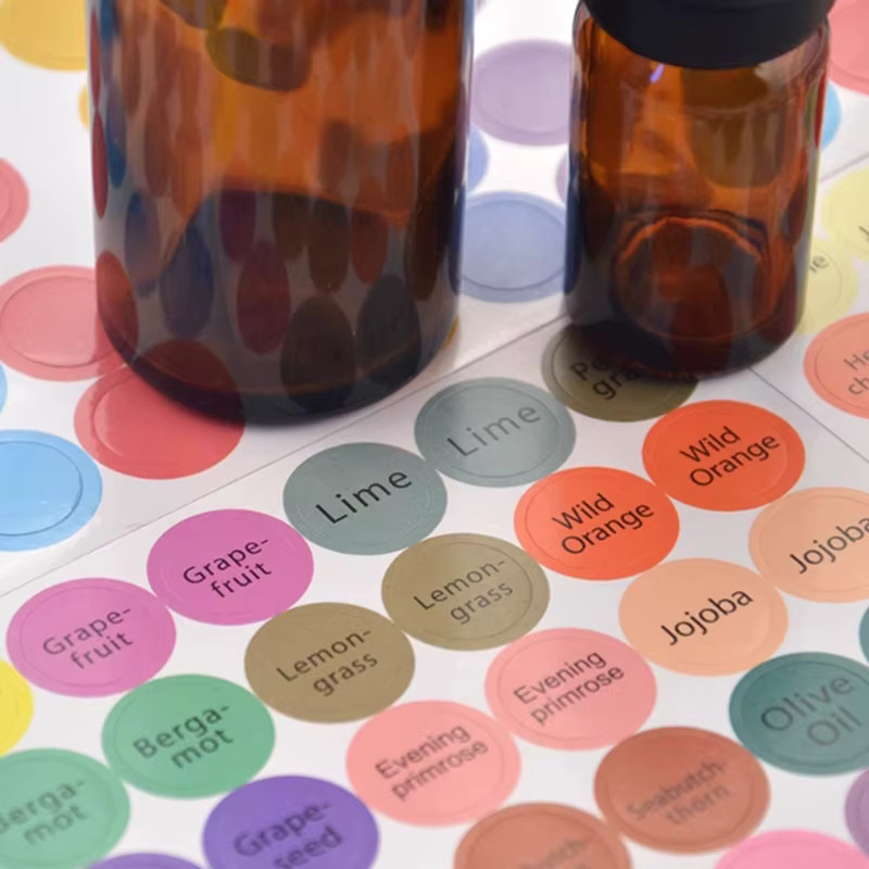 192 Stück bunte Aufkleber für ätherische Öl Flaschenverschlüsse, runde Etiketten für Doterra und Young Living Öle - Bild 2