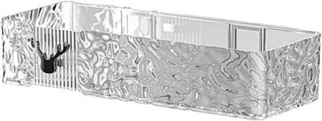 Deyuer Eckregal für das Badezimmer, Wandmontage, Transparent Weiß
