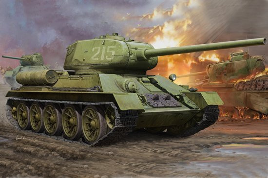 HobbyBoss WWII Soviet T34/85, Fahrzeug, 1:16, Grün - Bild 1