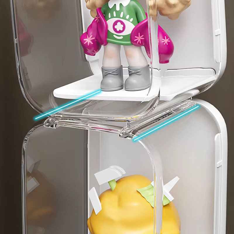 Staubdichte Acryl Aufbewahrungsbox aus Kunststoff in Transparent und Weiß für Blind Boxen und Figuren als Vitrine zur Organisation - Bild 5