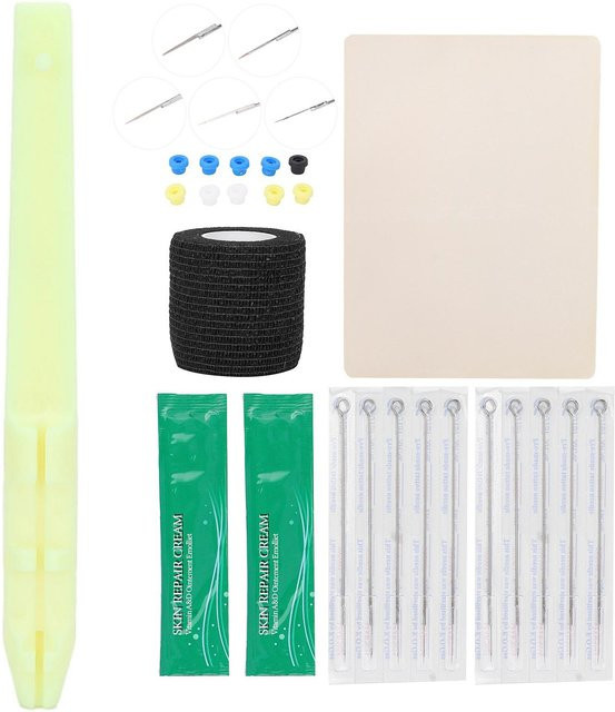 DIYelecs Handtattoo Übungsset, Tattoo Stift und Nadel Werkzeug Kit - Bild 1