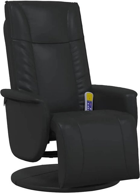 vidaXL Massagesessel mit Fußteil in Schwarz aus Kunstleder und Schaumstoff - Bild 1