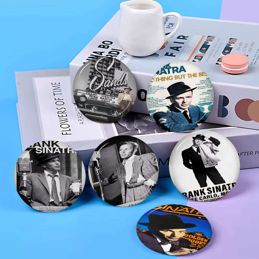 Icona Brosche Frank Sinatra, Weißblech, Unisex - Bild 5