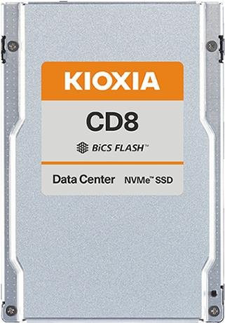 Kioxia CD8-R NVMe SSD 3,84 TB, 2,5 Zoll, PCI Express 4.0, BiCS FLASH TLC, Silber - Bild 1