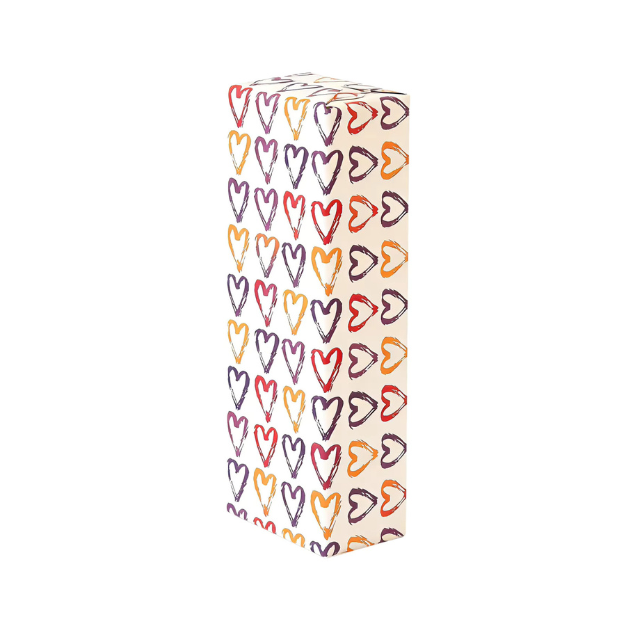 5er Set Geschenkpapier mit Herzmuster für Geburtstag und Valentinstag, Mehrfarbig, B: 50 cm, H: 70 cm - Bild 2
