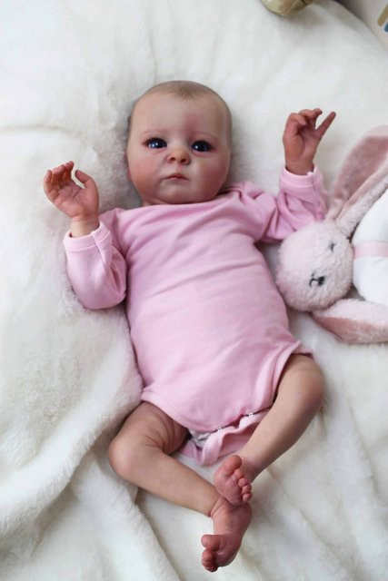 NPK Reborn-Baby Tink-Puppe, 14-Zoll, Rosa, Sammlerstück - Bild 1