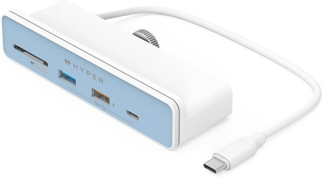 HyperDrive 6-in-1 USB-C Hub für iMac in Weiß mit HDMI, USB-A und USB-C Anschlüssen - Bild 1