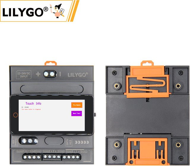 LILYGO T-Connect-Pro ESP32-S3 LoRa Industrielle Steuerungs-Entwicklungsboard mit Ethernet/LAN, RS485, RS232 und 2.33 Zoll LCD in Schwarz - Bild 1