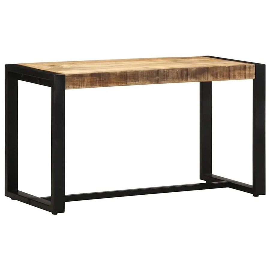vidaXL Bank aus rauem Mangoholz in Braun B/T/H: 80 x 35 x 45 cm - Bild 2