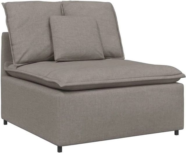 vidaXL Modulares Sofa Mittelmodul mit Kissen in Taupe, Breite: 100 cm - Bild 1