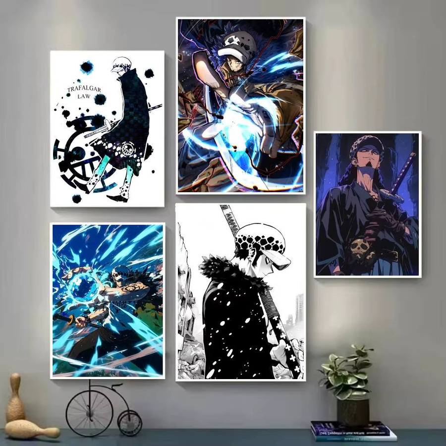 One Piece Trafalgar D. Water Law Poster HD-Druck Vintage Wandkunst Dekoration Multicolor - Bild 3
