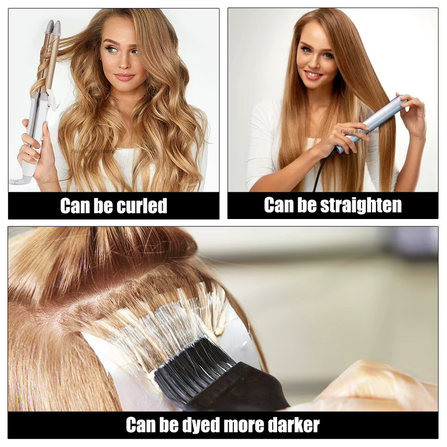 Real Remy Hair Genius Weft Echthaar-Extensions, glatt, 60 g, Damen - Bild 5