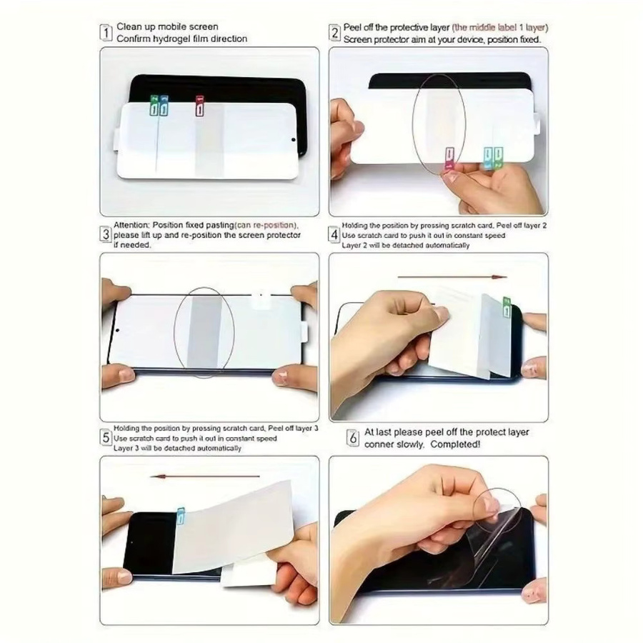 4 Stück Ultra HD Hydrogel-Displayschutzfolien für Xiaomi 17 15 14 Ultra Pro 15T 14T 13T 12T Pro, transparent und kratzfest - Bild 6