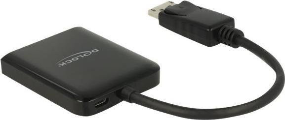 Delock DisplayPort 1.4 auf 2x HDMI MST Splitter für Video und Audio, Schwarz - Bild 2