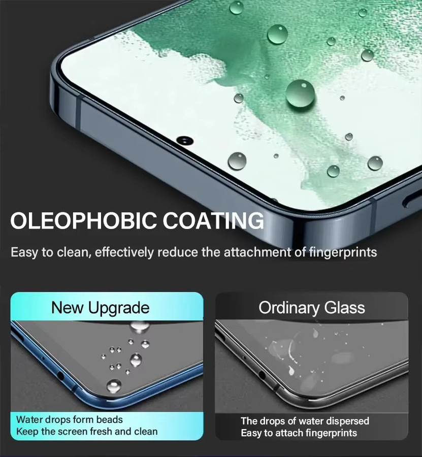 2er-Set gehärtetes Glas Displayschutz für Samsung Galaxy S24 Ultra S23 S22 S21 S20 Plus, transparent, kompatibel mit Fingerabdrucksensor - Bild 3