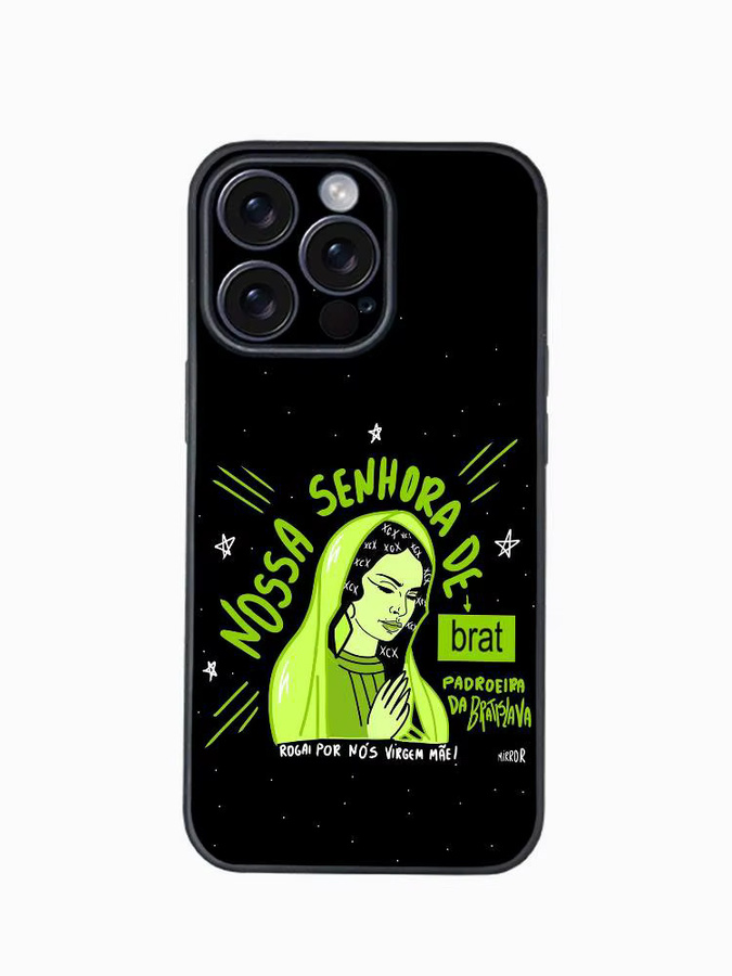 Schwarze Softshell Handyhülle im C-Charli XCX BRAT Design für Apple iPhone 12 bis 17 Pro Max Plus - Bild 3