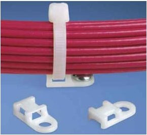 Panduit Befestigungssockel M4 seitlich aus Nylon in Beige/Weiß TA1S8-C - Bild 1