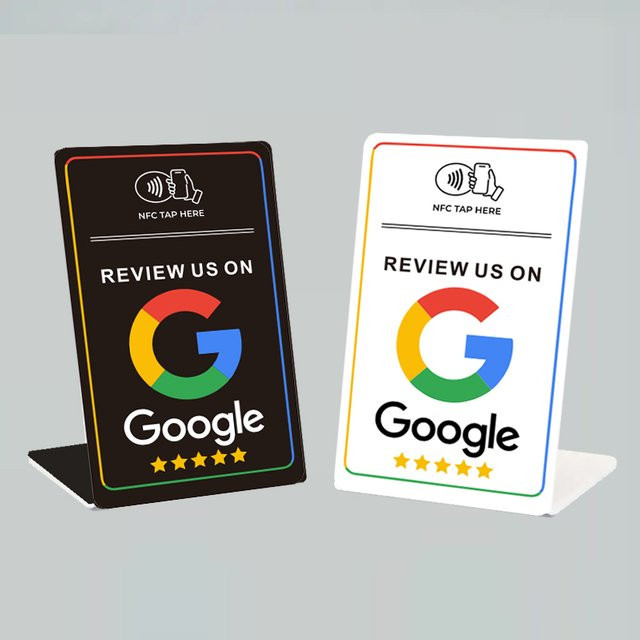 MochuaRFID NFC-Tap Google-Bewertungsständer in Weiß - Bild 1