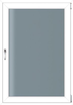 RORO Kunststoff-Fenster KOMFORT B70 in Weiss mit Klarglas, B: 75 cm, H: 110 cm - Bild 1