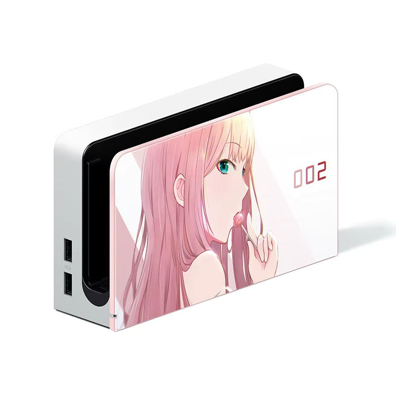 Dekorative Cartoon Anime Frontplatten-Schutzhülle für deine Nintendo Switch OLED Ladestation in Multicolour - Bild 1