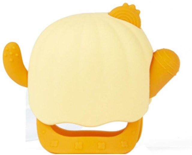 Kaktus Beißring aus Silikon und Kunststoff für Säuglinge und Kleinkinder, Gelb/Mehrfarbig, BPA-frei - Bild 1