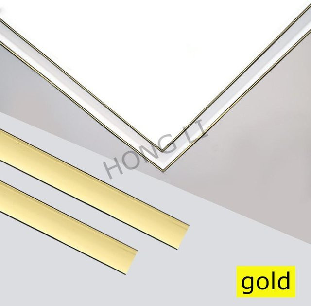 Selbstklebendes Fliesenband Binchi Outdoor Product in Gold, Streifen-Design, Breite: 1,1 cm, Länge: 5 m - Bild 1