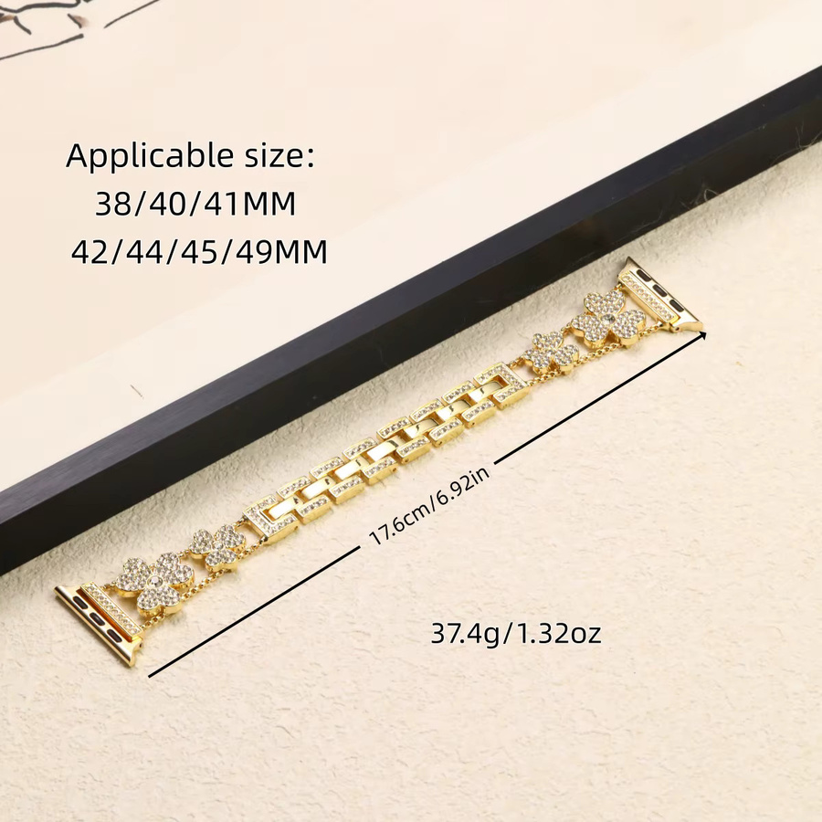 Uhrenarmband Edelstahl, Gold, kompatibel mit IWatch 38-49 mm - Bild 2