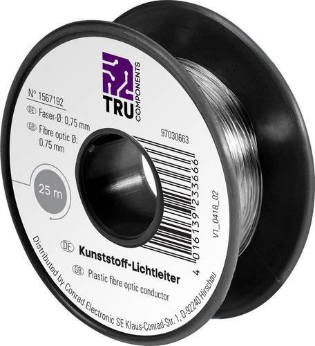TRU Components POF-Kabel Simplex transparent 25m - Bild 1