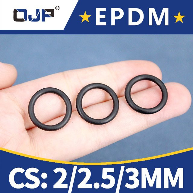 OJP EPDM O-Ring Dichtungsscheibe Schwarz, Dicke: 2,5 mm, Außendurchmesser: 5–50 mm, säure- und alkalibeständig - Bild 1