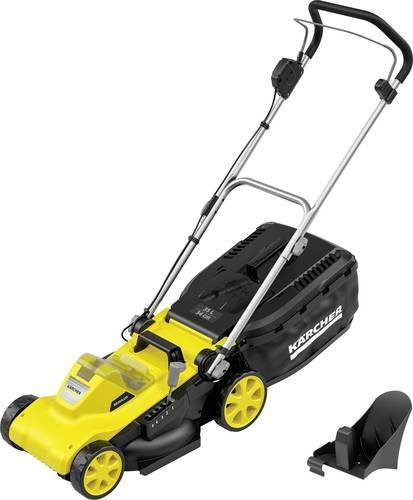 Kärcher Home & Garden LMO 3-18 Akku-Rasenmäher Gelb mit Mulchkit und Fangkorb, Schnittbreite: 34 cm - Bild 1