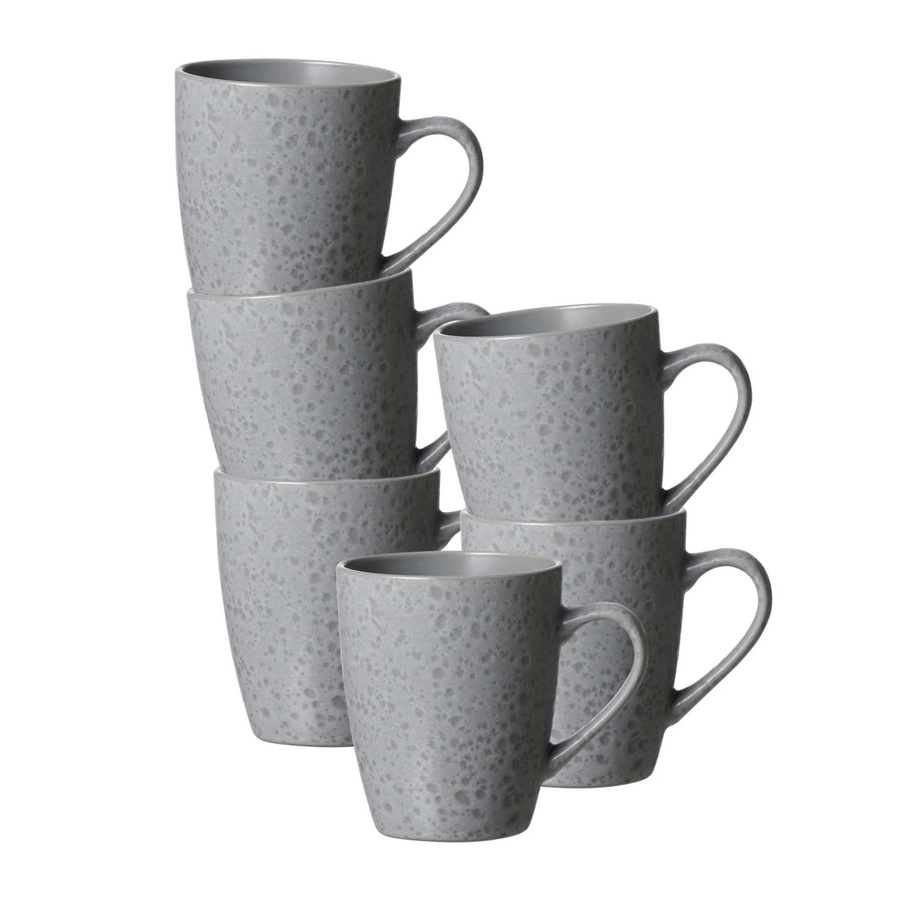 Ritzenhoff & Breker Kaffeebecher Kitwe aus Keramik Grau 6er Set 370 ml - Bild 2