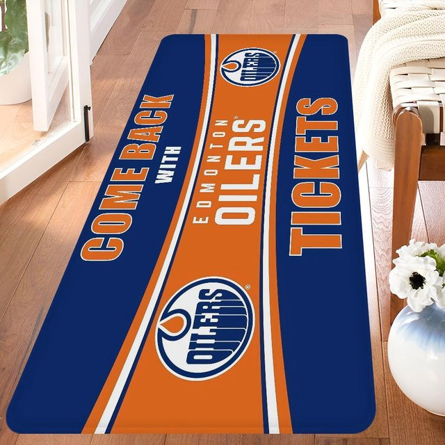 JGJG Badematte E-Edmonton O-Oilers blau, rutschfest und wasserabsorbierend, B/T: 40 x 60 cm - Bild 1