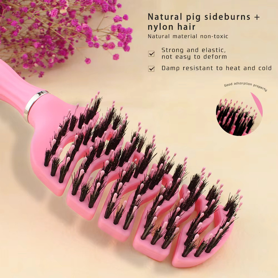 Paddel Haar Bürste für lockiges Haar, Nylon, Unisex - Bild 2