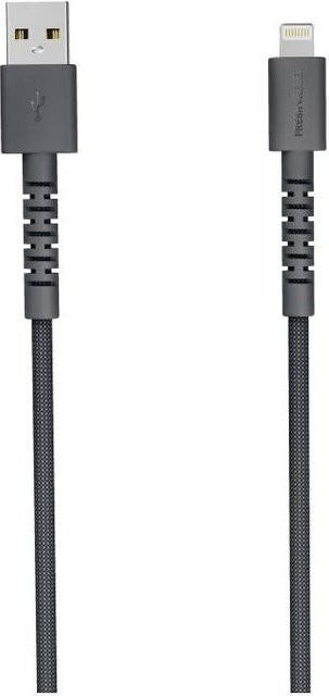 Fresh N Rebel FlexWave USB-A zu Lightning Kabel, geflochtenes Silikon, Storm Grey, Länge: 70 cm - Bild 1