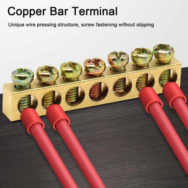 Kupfer-Anschlussdose mit Messing-Terminal und Schraubstecker in Gold - Bild 1