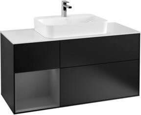 V&B Waschtischunterschrank Finion in Blau lackiert, Breite: 120 cm, Tiefe: 50,1 cm - Bild 1