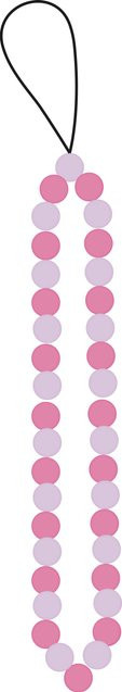 SBS Jelly Beads Handgelenkband für Smartphones in Pink-Purple - Bild 1
