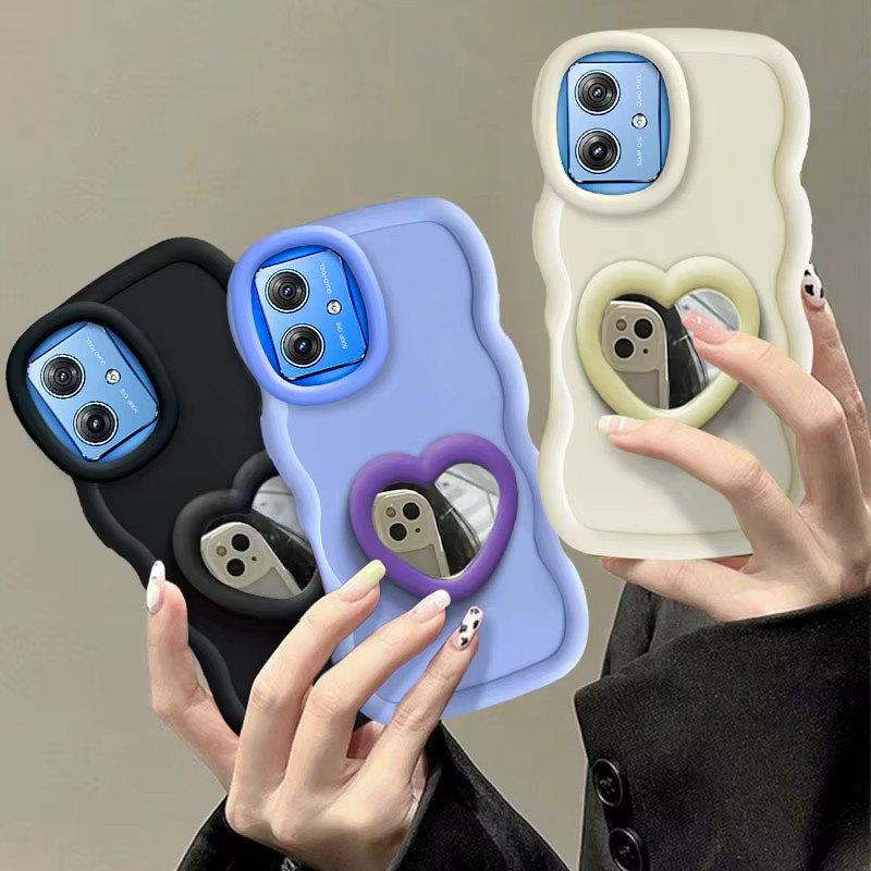 Wellenförmige Silikon Schutzhülle G54 Power für Motorola in Weiß - Bild 2