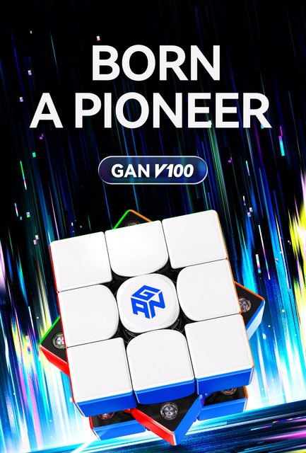 GAN V100 Maglev UV Stickerless Magnetic Speed Cube, 3x3x3, Puzzle Toy - Bild 1