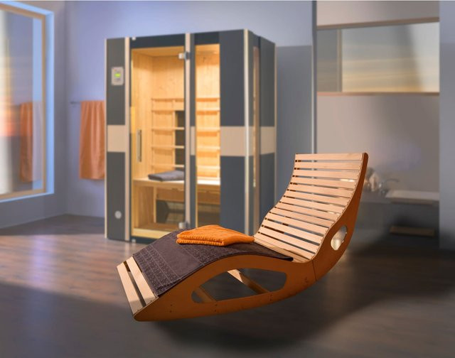 Weka Balance Wellnessliege in Braun mit ergonomischer Kurve, B/T/H: 165 x 95 x 64 cm - Bild 1