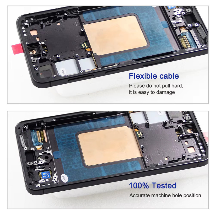 Samsung S24 5G OLED Display Ersatz mit Rahmen, 6,1 Zoll LCD Digitizer in Schwarz für SM-S921B/DS - Bild 3