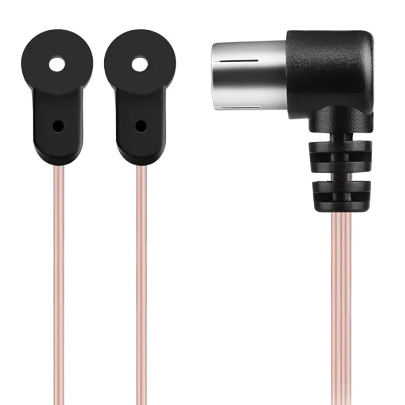 SD&HI Heim-FM-Dipolantenne in Schwarz mit 75-Ohm-F-Typ-Stecker für Stereo-Signalempfang und Radio - Bild 3