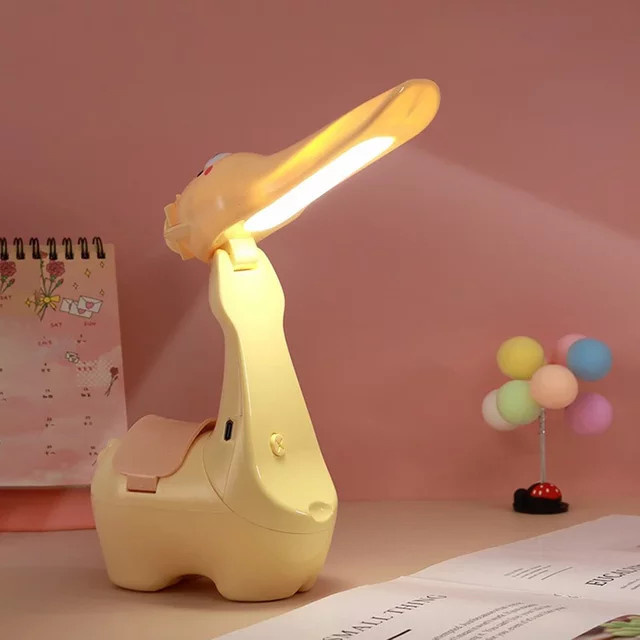 Feimefeiyou LED-Schreibtischlampe Alpaka in Weiß mit Stifthalter und Touch-Funktion, verstellbare Nachttischlampe für Kinder und Studenten - Bild 1