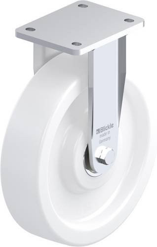 Blickle Bockrolle BO-SPO 250K in Weiß aus Stahl mit einem Rad-Durchmesser von 250 mm und einer Tragfähigkeit von maximal 1200 kg - Bild 1