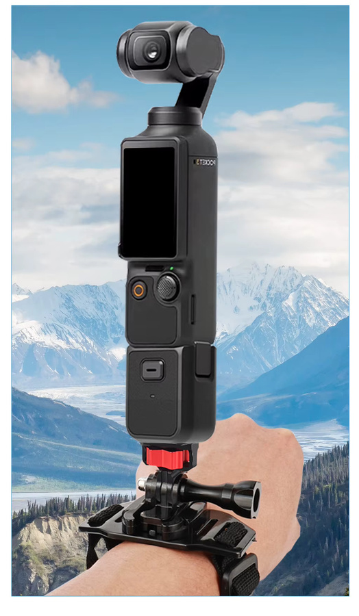 XT-XINTE Mini-Stativadapter mit 1/4 Zoll Schraube und ARRI Schnellverschlusshalterung in Schwarz für GoPro, Insta360 und DJI Osmo Action/Pocket Gimbals - Bild 3