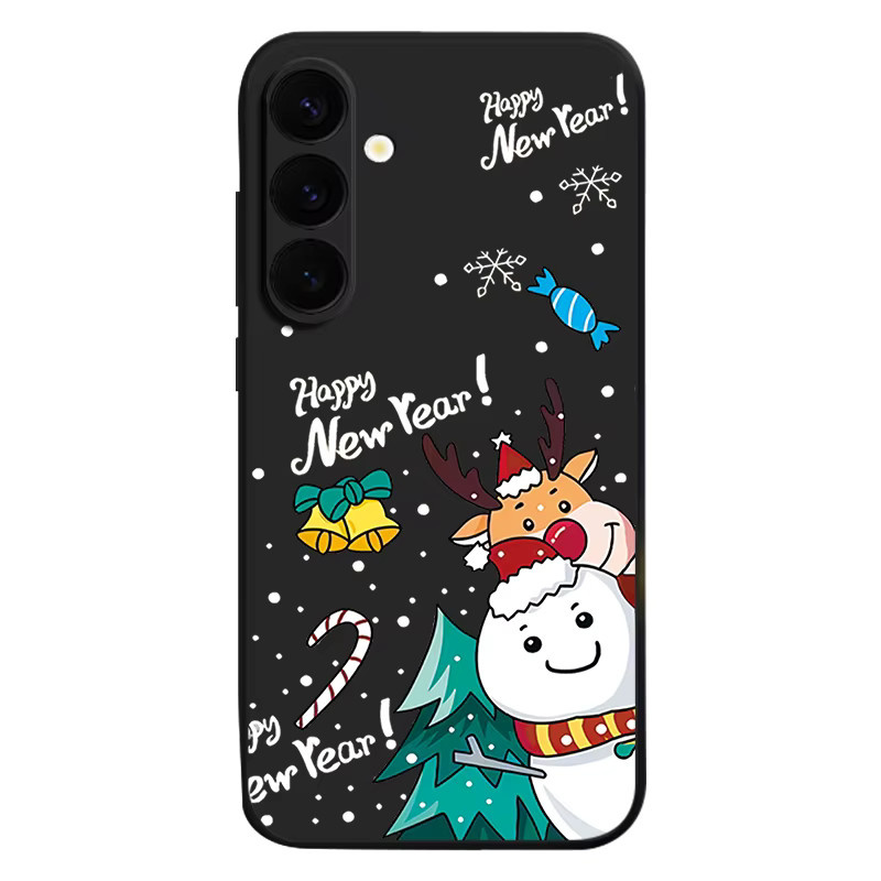 Weihnachten gemusterte TPU Handyhülle mit Lanyard und Magnetfunktion für Samsung Galaxy S25 S24 S23 S22 S21 Ultra Plus FE in Beige, Weiß oder Schwarz - Bild 4