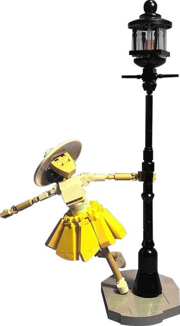 GOBRICKS MOC-229604 Paris Tänzerin Bausteine Straßenlaterne, Tänzerin Figur - Bild 1
